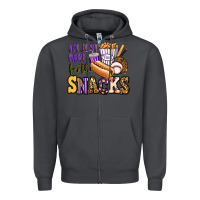 Smoke i'm just here for the snacks baseball purple and g Zipper Hoodie - Jasminsmagicworld