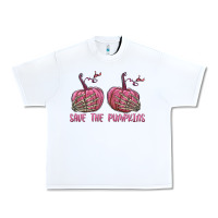 White Save The Pumpkins Urban Heavy Tee - texasbilliewilder