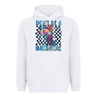 White dont be a basshole Heavyweight Hoodie - MaliasSmallBusiness