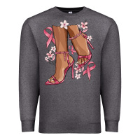Charcoal Heather cancer high heels Premium Sweatshirt - MaliasSmallBusiness