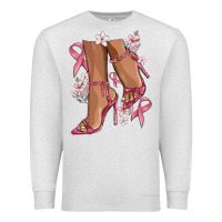 Oatmeal Heather cancer high heels Premium Sweatshirt - MaliasSmallBusiness