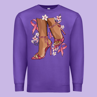 Cancer High Heels Premium Sweatshirt Designed By Maliassmallbusiness