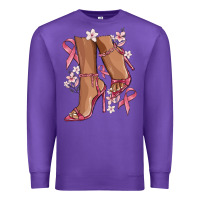 Purple cancer high heels Premium Sweatshirt - MaliasSmallBusiness