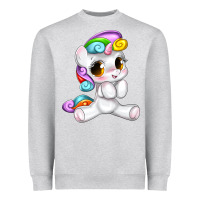 Heather Grey pride cute unicorn Heavyweight Sweatshirt - texasbilliewilder