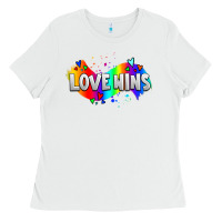 White love wins pride lgbtq Ladies Tee - AdoDesignShop
