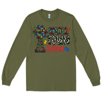 Army Green small town autism Long Sleeve Tee - CowhideDigitalArt