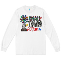 White small town autism Long Sleeve Tee - CowhideDigitalArt
