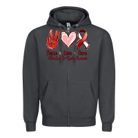 Smoke peace love cure head and neck cancer Zipper Hoodie - Jasminsmagicworld