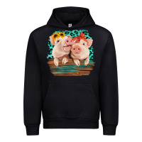 Black Cute Couple Pigs Urban Hoodie - Bettercallsaul
