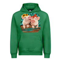 Emerald Cute Couple Pigs Urban Hoodie - Bettercallsaul