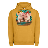 Pigment Peanut Butter Cute Couple Pigs Urban Hoodie - Bettercallsaul