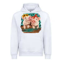 White Cute Couple Pigs Urban Hoodie - Bettercallsaul
