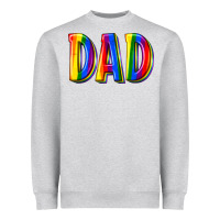 Heather Grey pride dad Heavyweight Sweatshirt - texasbilliewilder