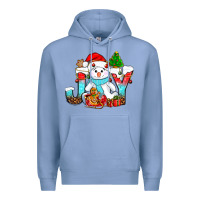 Colony Blue joy christmas with snowman bbs Premium Hoodie - BundleAndBundleShop