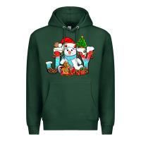 Sports Green joy christmas with snowman bbs Premium Hoodie - BundleAndBundleShop