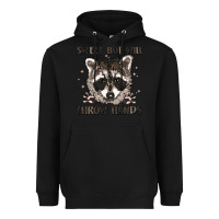 Black sweet but will throw hands Heavyweight Hoodie - MaliasSmallBusiness