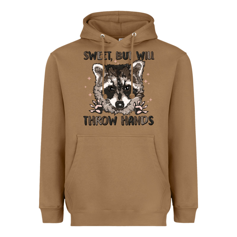 Sweet But Will Throw Hands Heavyweight Hoodie by MaliasSmallBusiness | Teevron