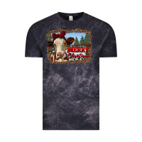 Cloud Black merry christmas heifer cow with farm Vintage Tee - RanaPortraitStore