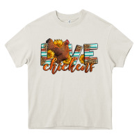 Cream love chickens Heavy Core Tee - LillyAllenDesigns