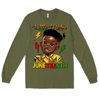 Army Green little mister juneteenth Long Sleeve Tee - HRA Design Shop