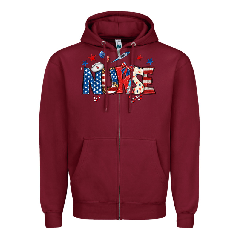 American Nurse Zipper Hoodie by BundleAndBundleShop | Teevron
