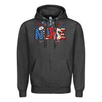 Charcoal Heather american nurse Zipper Hoodie - BundleAndBundleShop