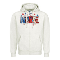 Oatmeal Heather american nurse Zipper Hoodie - BundleAndBundleShop