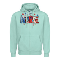 Seafoam american nurse Zipper Hoodie - BundleAndBundleShop