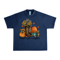 Navy pumpkin spice everything Urban Heavy Tee - RanaPortraitStore