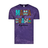 Cloud Purple mama of drama girl mom Vintage Tee - texasbilliewilder