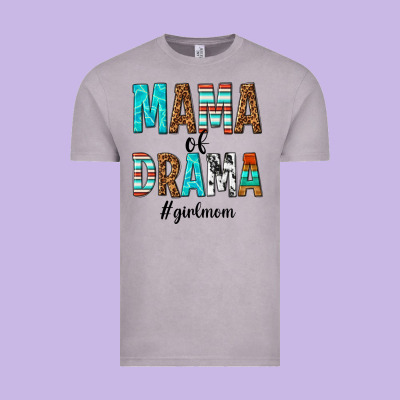 Mama Of Drama Girl Mom Vintage Tee Designed By Texasbilliewilder