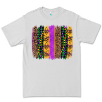 Dove Grey mardi gras fleur de lis and beads brush stroke Premium Tee - Artiststas