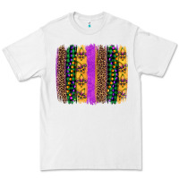 Mardi Gras Fleur De Lis And Beads Brush Stroke Premium Tee | Teevron