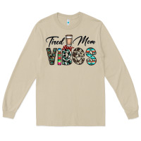 Mushroom tired mom vibes Long Sleeve Tee - CowhideDigitalArt
