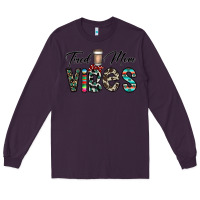 Plum tired mom vibes Long Sleeve Tee - CowhideDigitalArt
