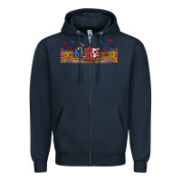 Navy american nurse libbey glass Zipper Hoodie - BundleAndBundleShop