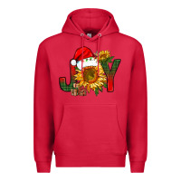 Cardinal joy christmas with sunflower bbs Premium Hoodie - BundleAndBundleShop