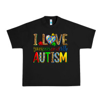Black i love someone with autism Urban Heavy Tee - Zillion Design Studio