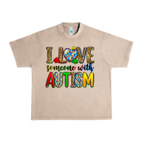 French Oak i love someone with autism Urban Heavy Tee - Zillion Design Studio