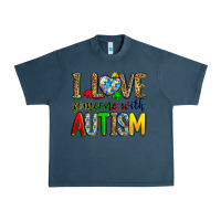 Midnight Navy i love someone with autism Urban Heavy Tee - Zillion Design Studio