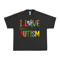 Pigment Black i love someone with autism Urban Heavy Tee - Zillion Design Studio