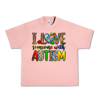 Salmon i love someone with autism Urban Heavy Tee - Zillion Design Studio