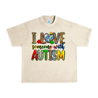 Sandshell i love someone with autism Urban Heavy Tee - Zillion Design Studio