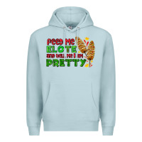 Blue Mist feed me elote and tell me i am pretty Premium Hoodie - AdoDesignShop