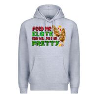 Heather Grey feed me elote and tell me i am pretty Premium Hoodie - AdoDesignShop