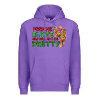 Purple feed me elote and tell me i am pretty Premium Hoodie - AdoDesignShop