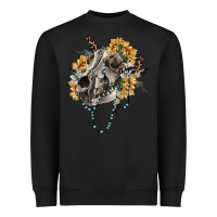 Black Boho wolf skull Heavyweight Sweatshirt - RanaPortraitStore