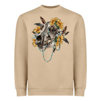 Mushroom Boho wolf skull Heavyweight Sweatshirt - RanaPortraitStore