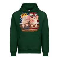 Forest Green Cute Couple American Pigs Urban Hoodie - Bettercallsaul