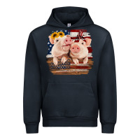 Navy Cute Couple American Pigs Urban Hoodie - Bettercallsaul